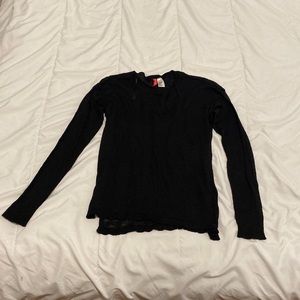 Black see through sweater shirt